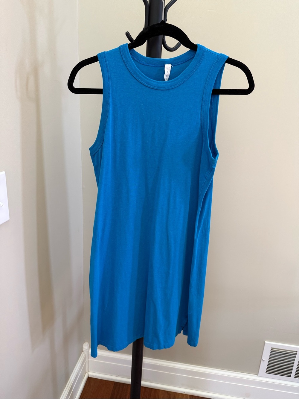 lululemon athletica Electric Blue Sleeveless Classic Fit Cotton-blend Mini Dress